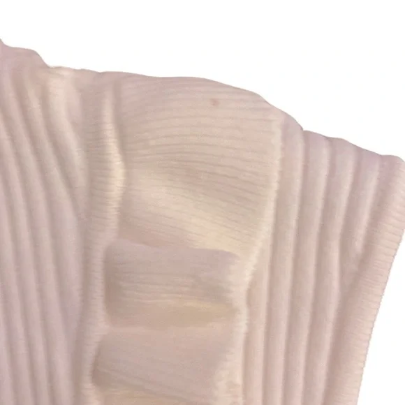 CINQ A SEPT Ruffle Front Sleeveless Mock Neck Sweater Ruffle Bottom Hem EUC - Picture 10 of 13